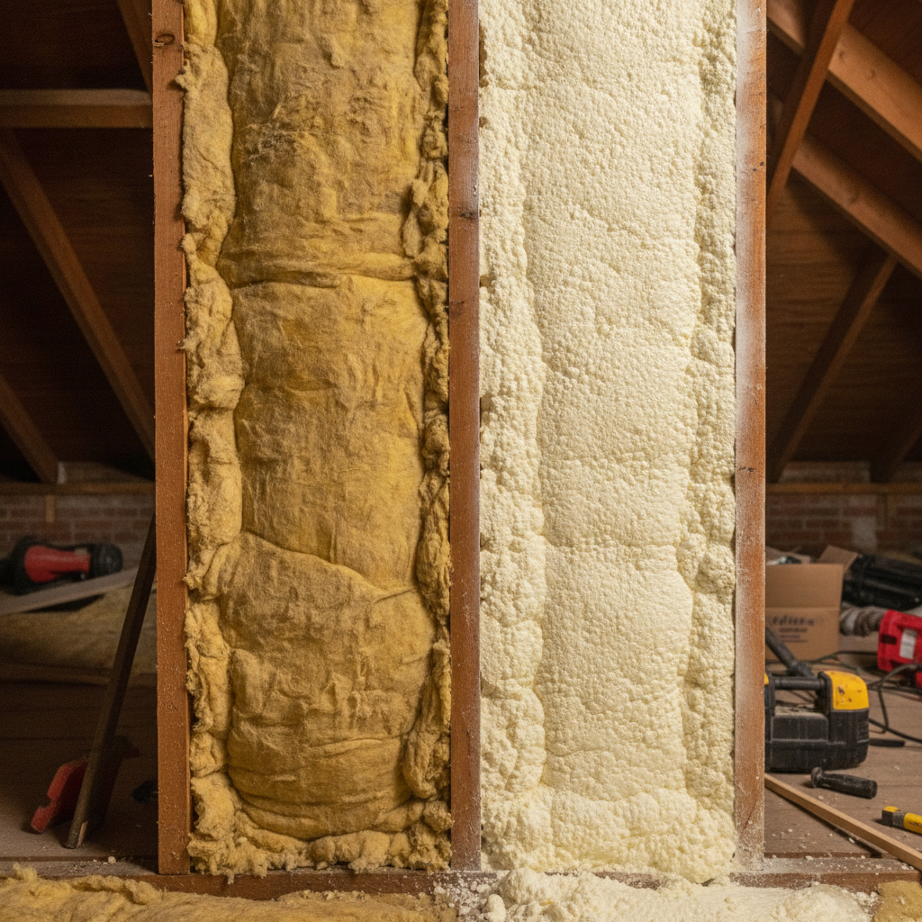difference between regular insulation and spray foam insulation