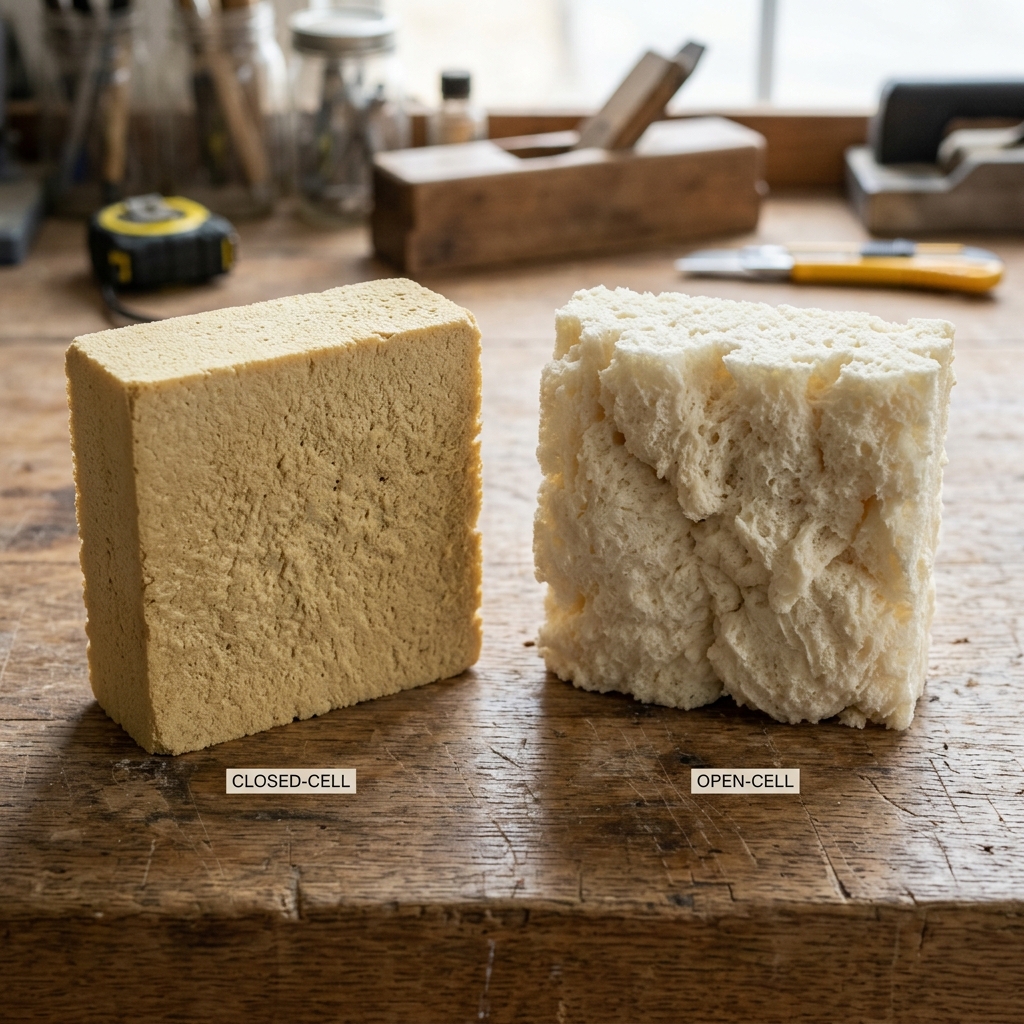 open cell vs closed cell spray foam South Texas homes comparison